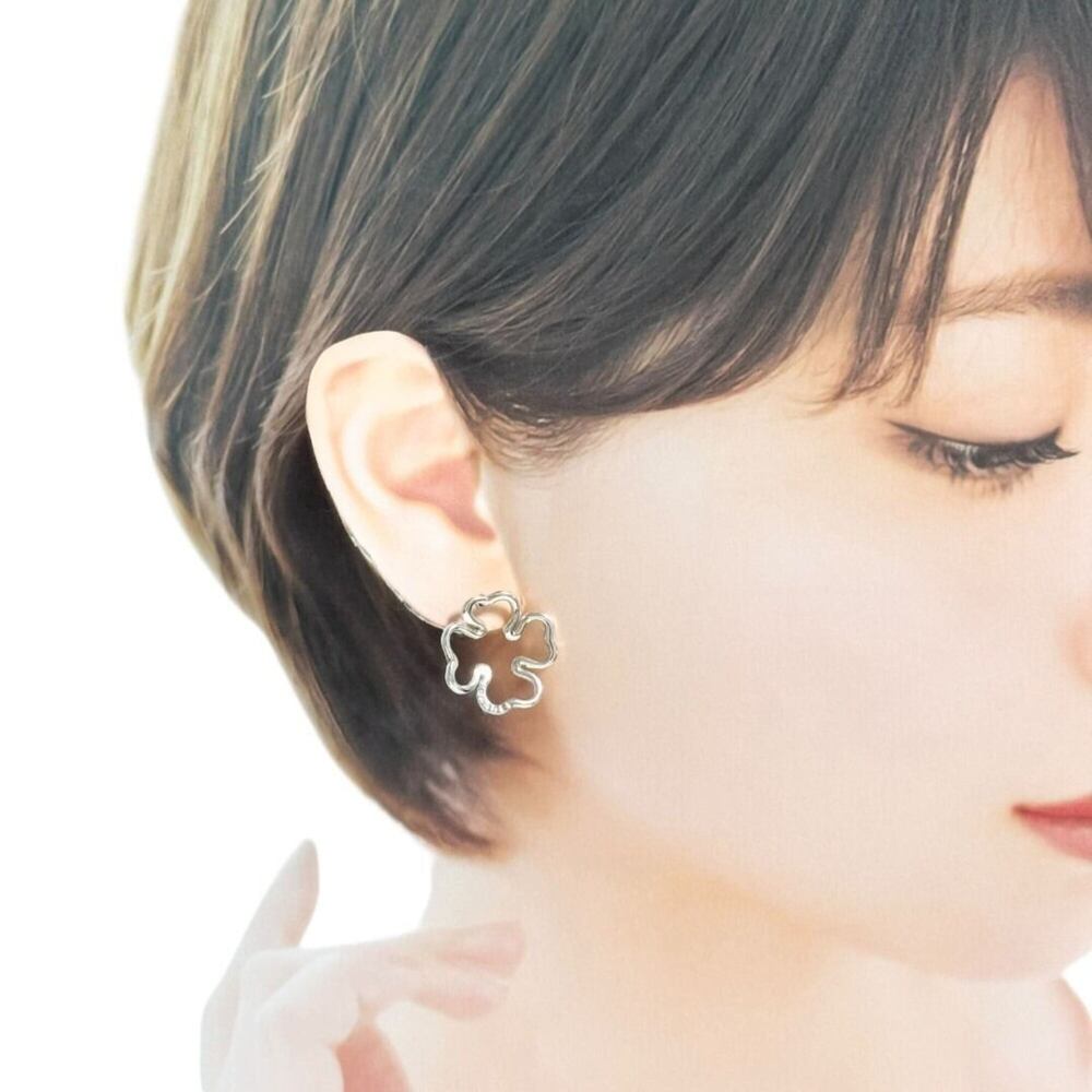 CHANEL Authentic Silver Love Earrings - Picture 10 of 10